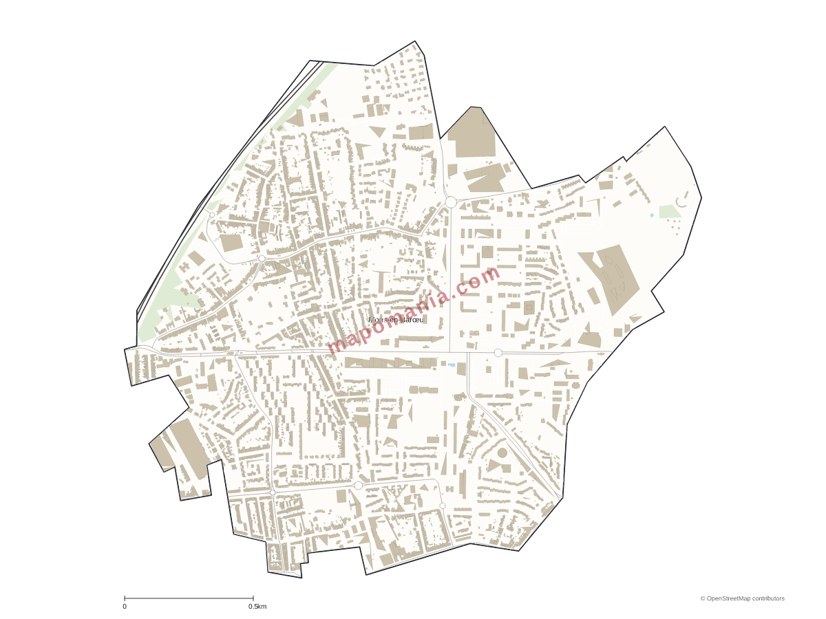 Carte de Mons-en-Barœul à personnaliser