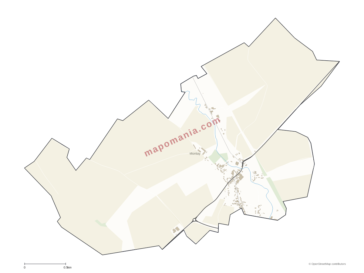 Carte de Montay à personnaliser