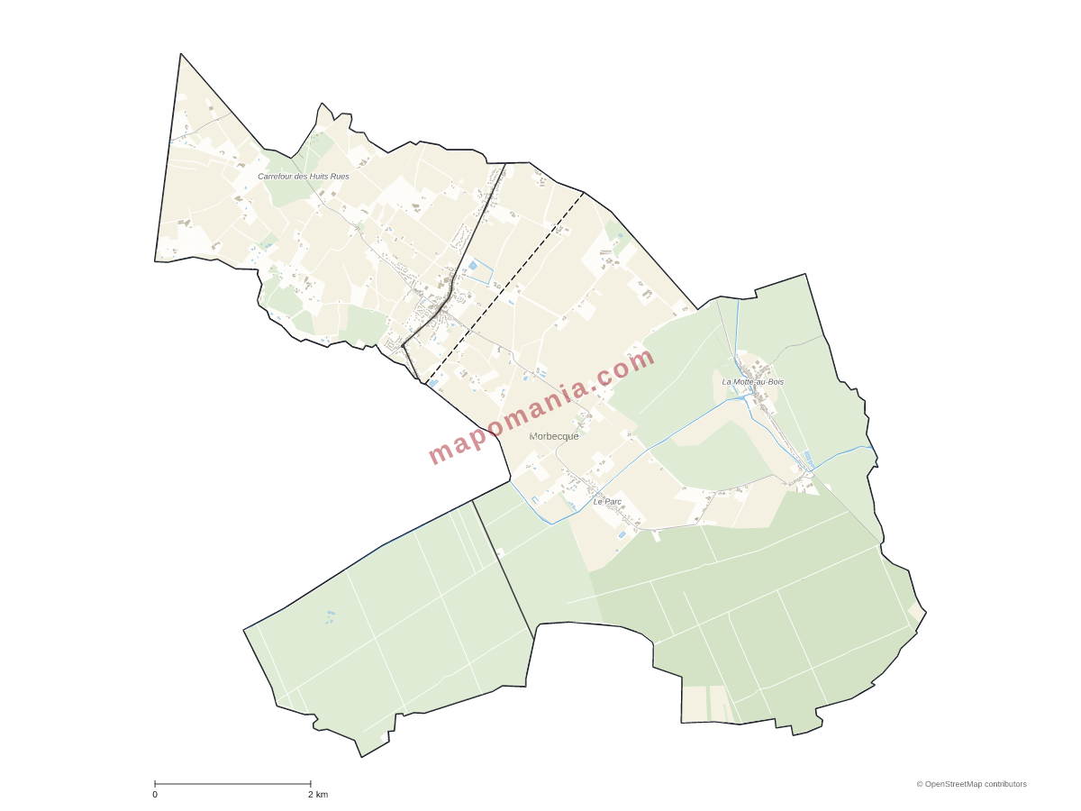 Carte de Morbecque à personnaliser
