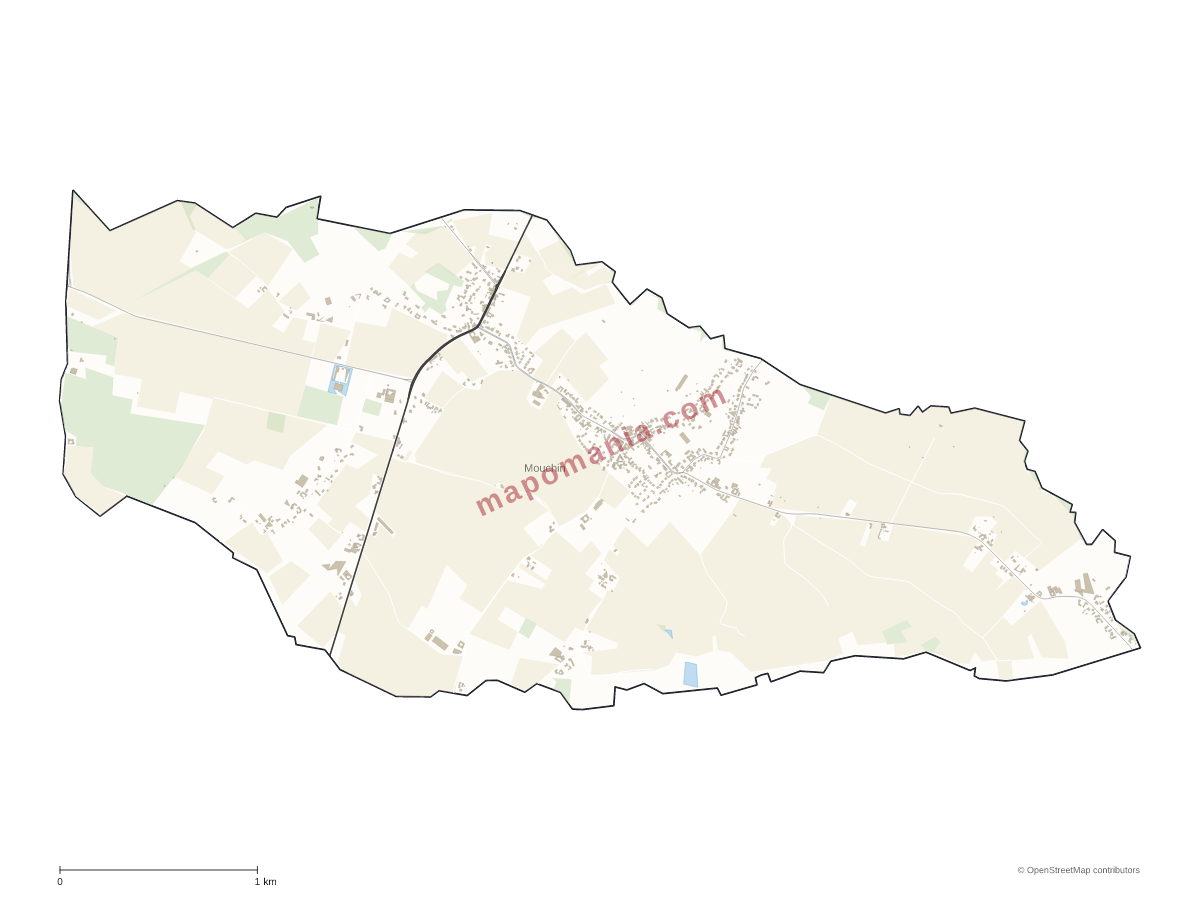 Carte de Mouchin à personnaliser