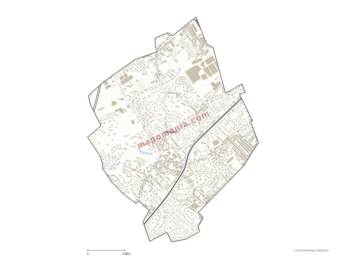 Carte de Mouvaux à personnaliser