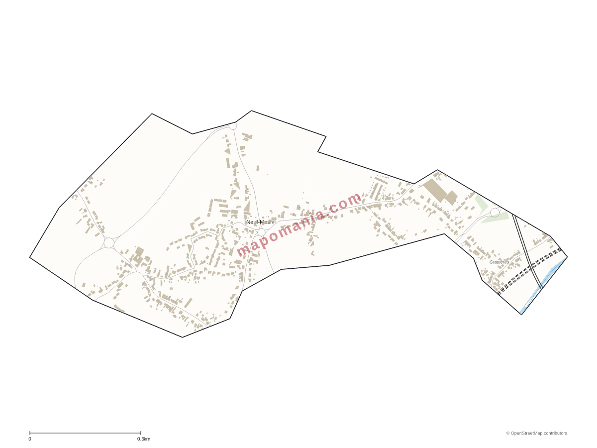 Carte de Neuf-Mesnil à personnaliser