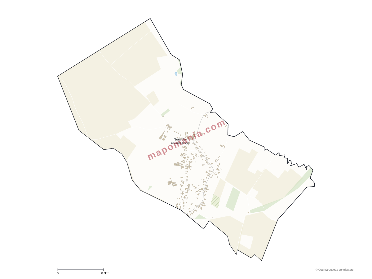 Carte de Neuville-en-Avesnois à personnaliser
