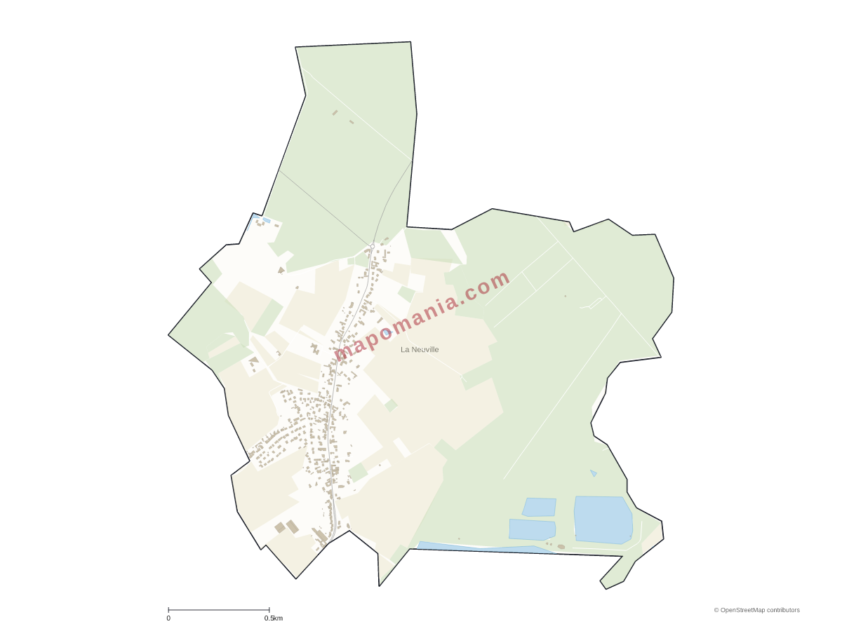 Carte de La Neuville à personnaliser