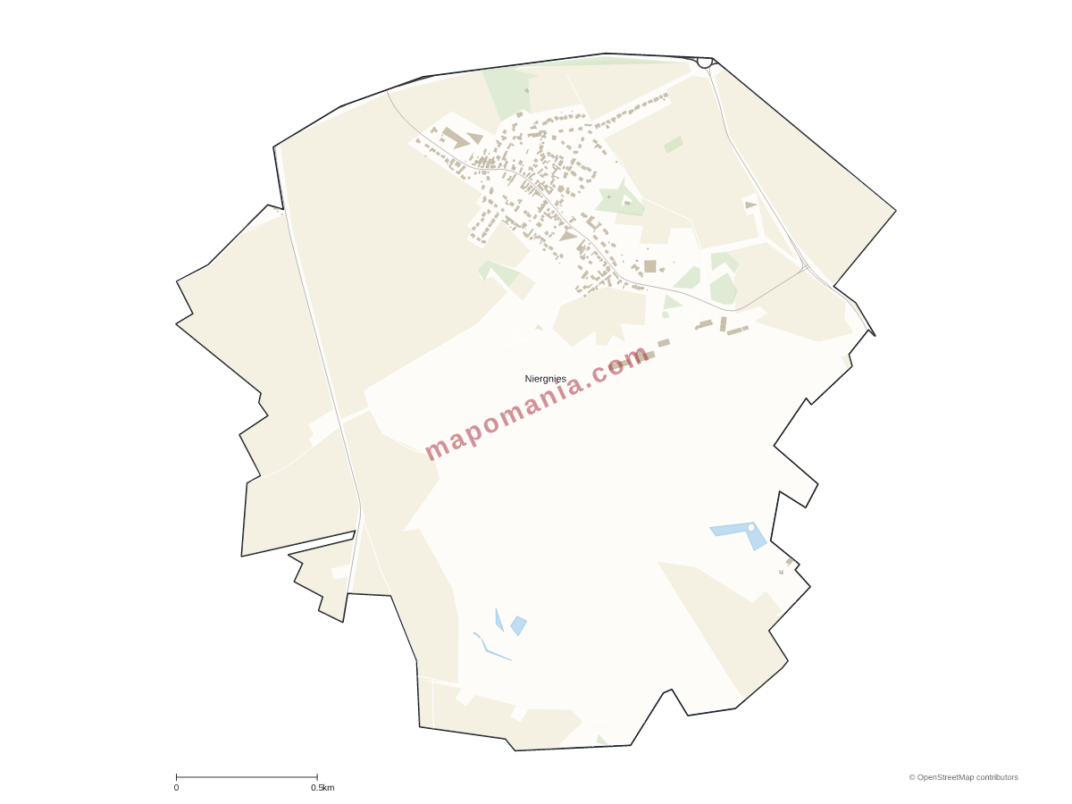 Carte de Niergnies à personnaliser