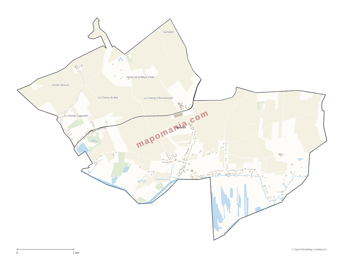 Carte de Nieurlet à personnaliser