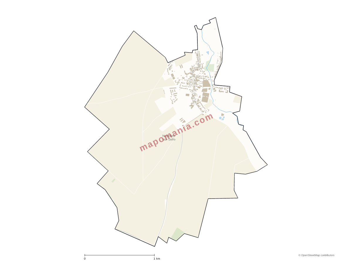 Carte de Noyelles-sur-Selle à personnaliser