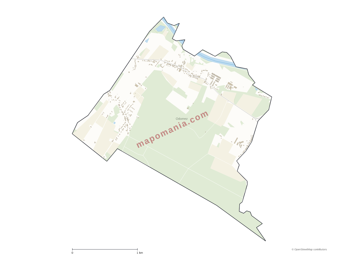 Carte de Odomez à personnaliser