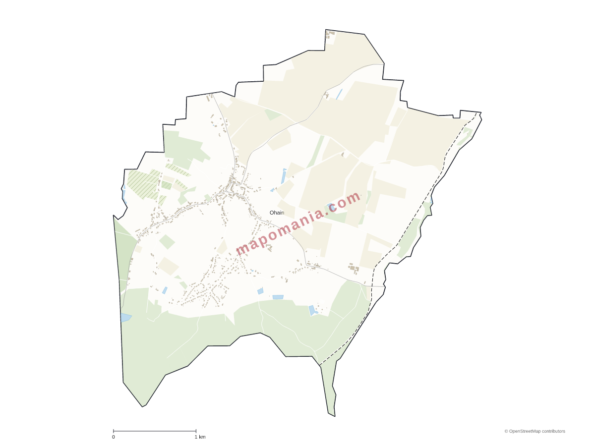Carte de Ohain à personnaliser