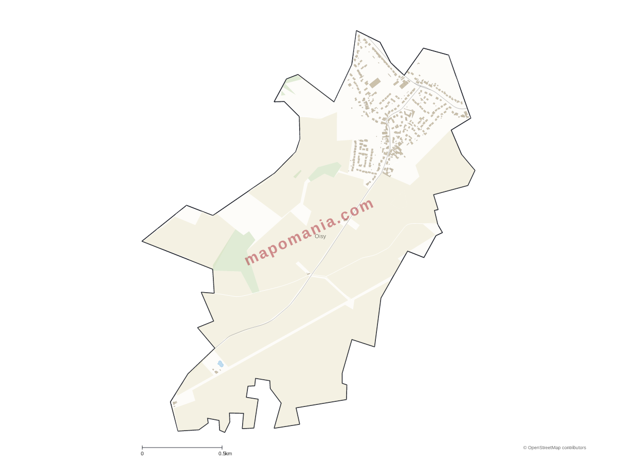 Carte de Oisy à personnaliser