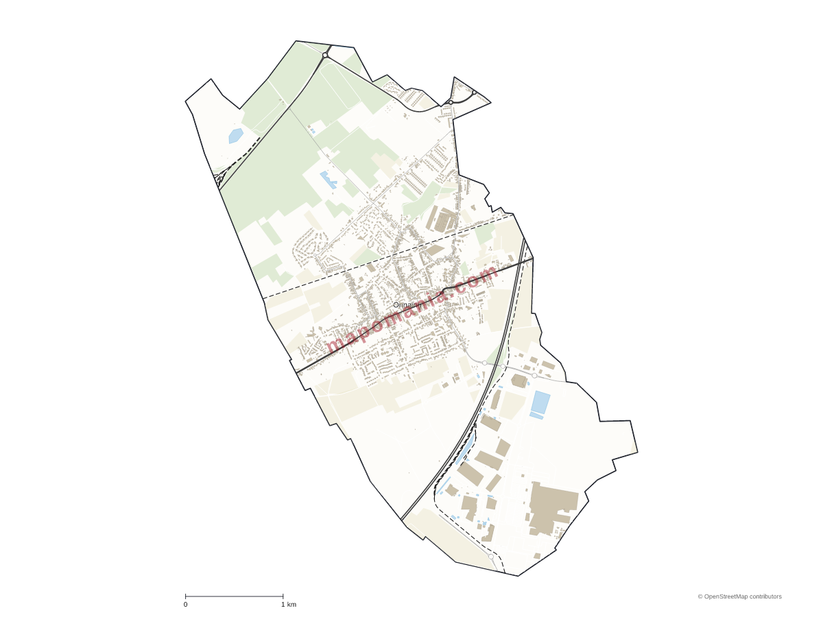 Carte de Onnaing à personnaliser