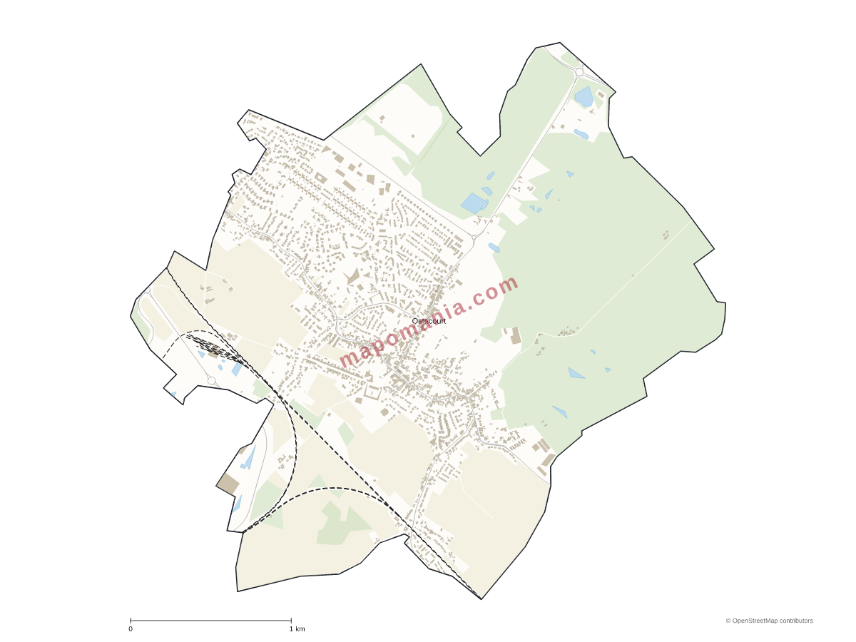 Carte de Ostricourt à personnaliser