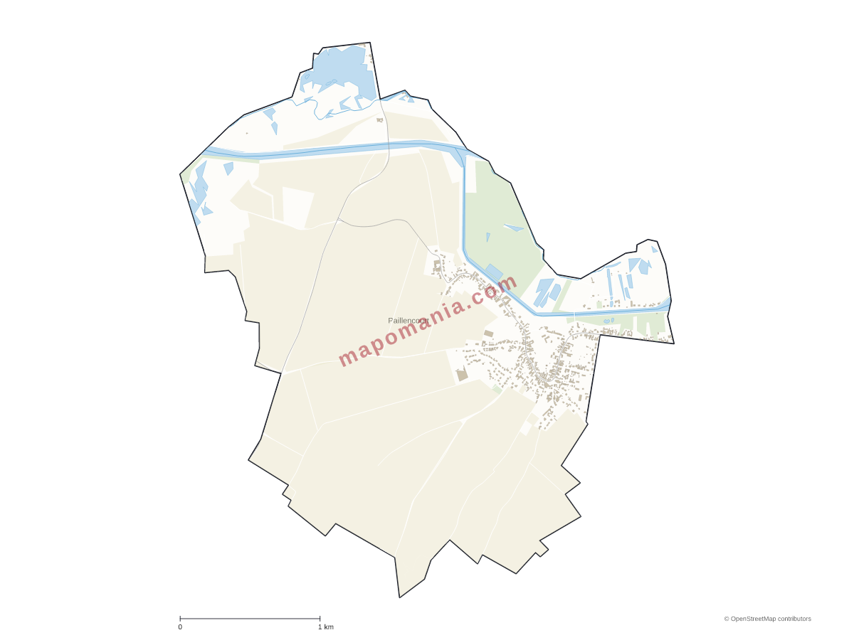 Carte de Paillencourt à personnaliser