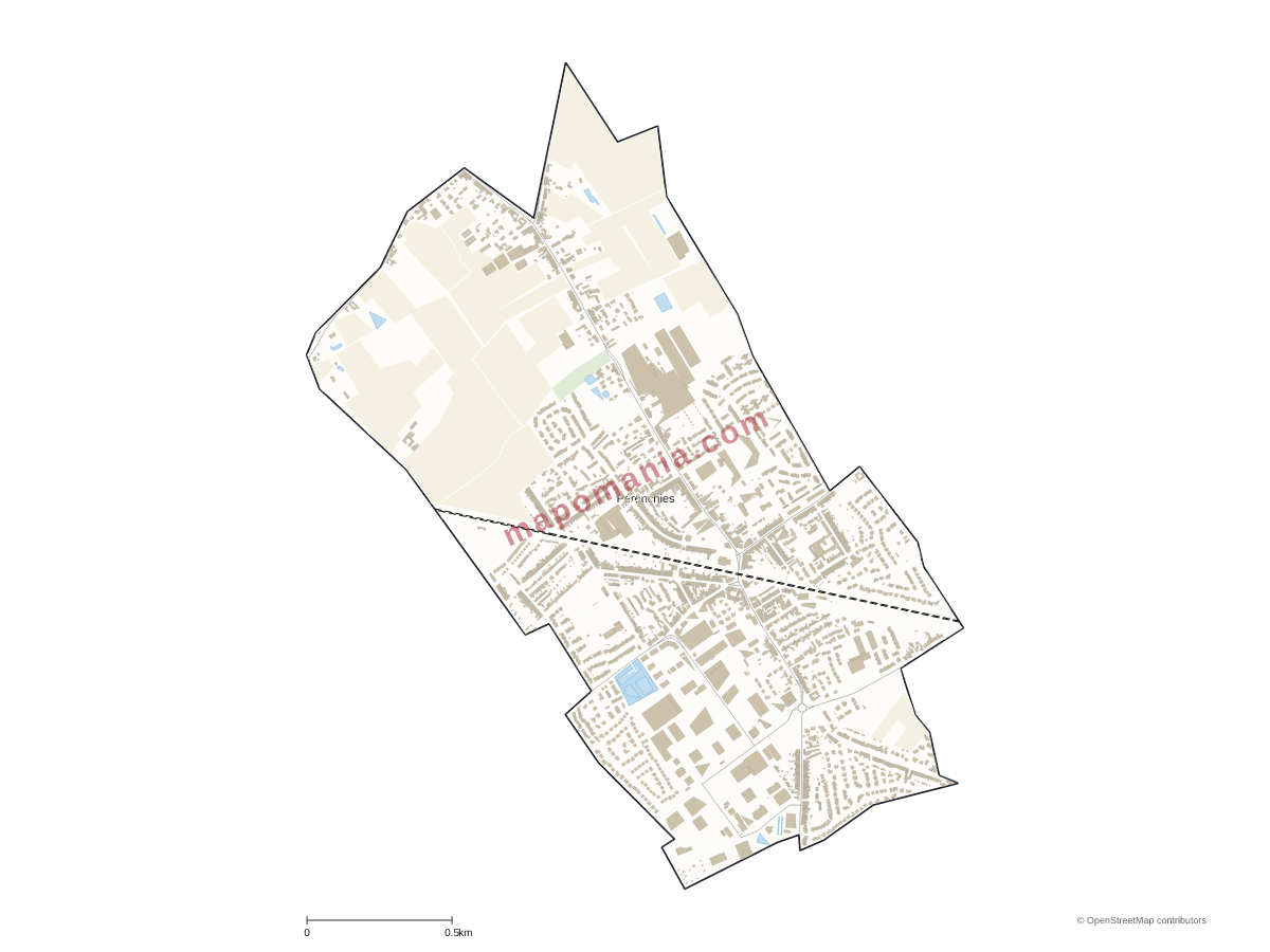 Carte de Pérenchies à personnaliser