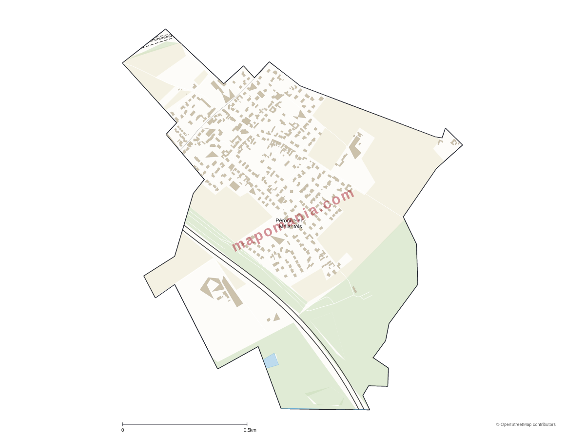 Carte de Péronne-en-Mélantois à personnaliser