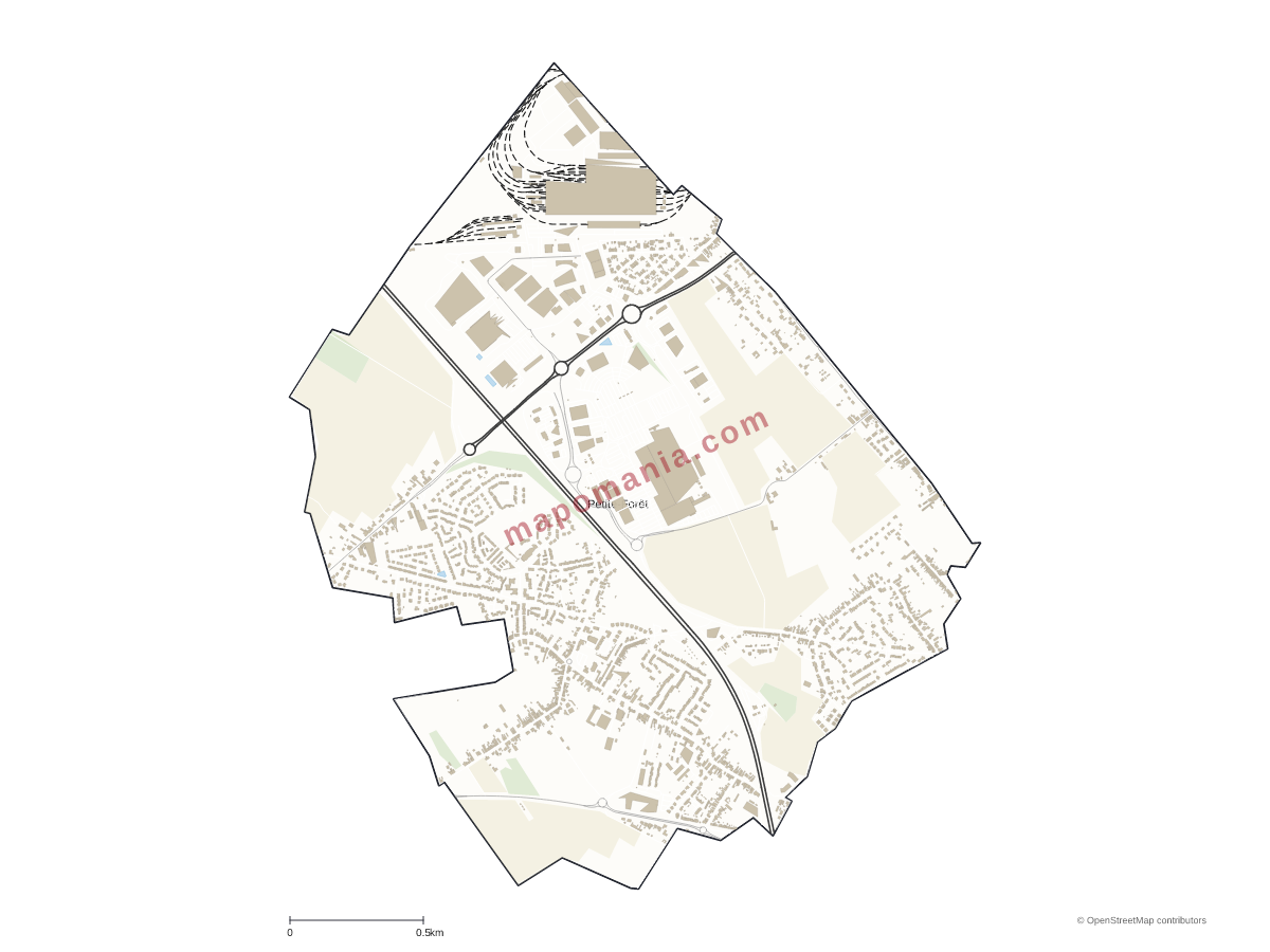 Carte de Petite-Forêt à personnaliser