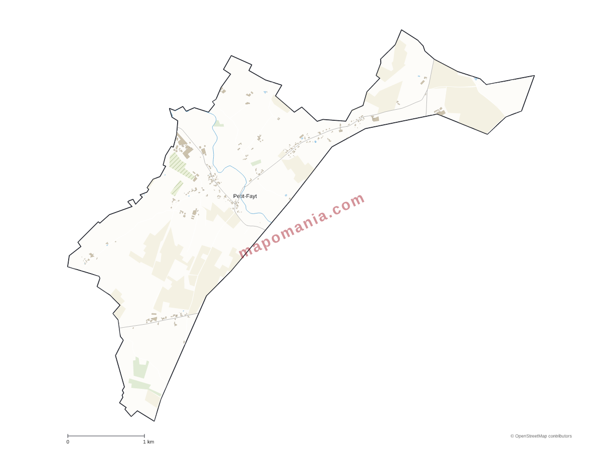 Carte de Petit-Fayt à personnaliser