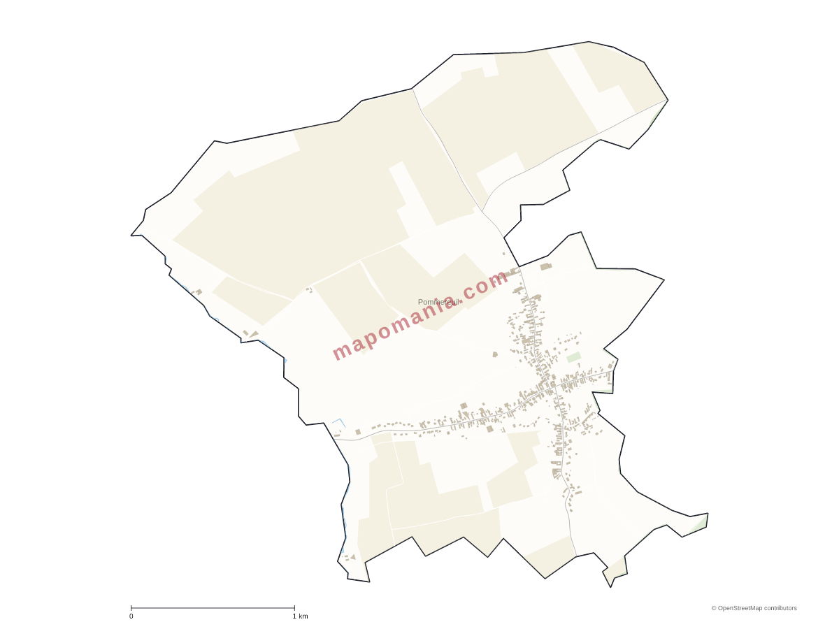 Carte de Pommereuil à personnaliser