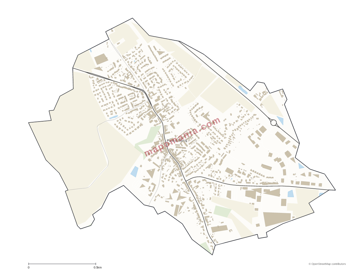 Carte de Pont-à-Marcq à personnaliser