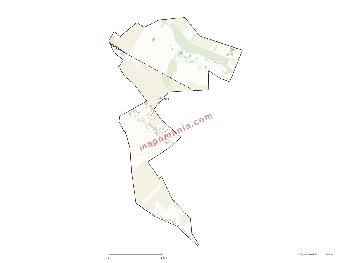 Carte de Potelle à personnaliser