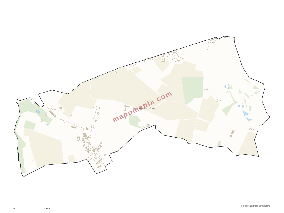 Carte de Preux-au-Sart à personnaliser