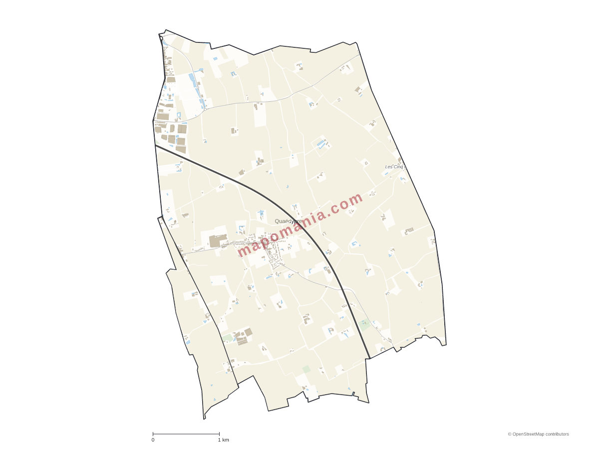 Carte de Quaëdypre à personnaliser