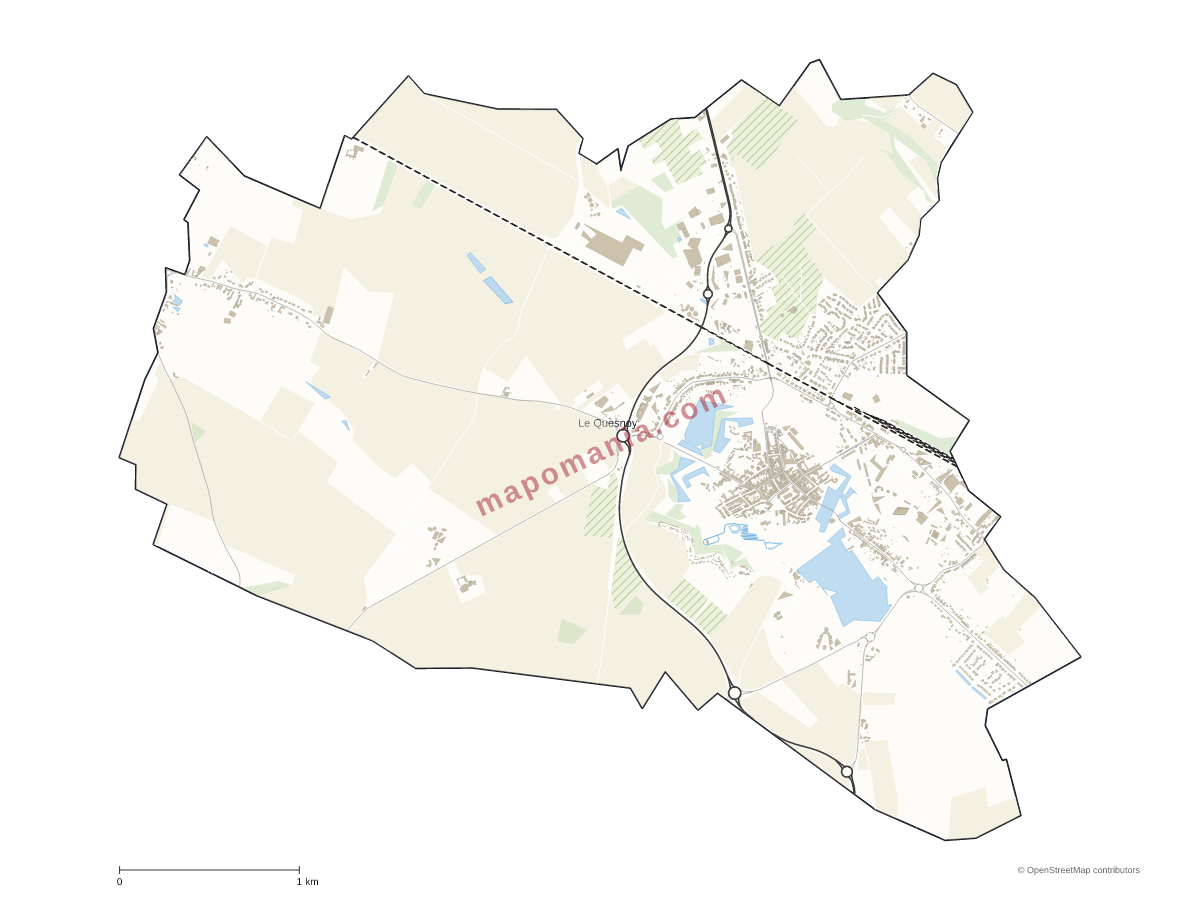 Carte de Le Quesnoy à personnaliser