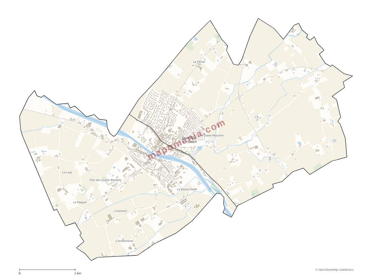 Carte de Quesnoy-sur-Deûle à personnaliser