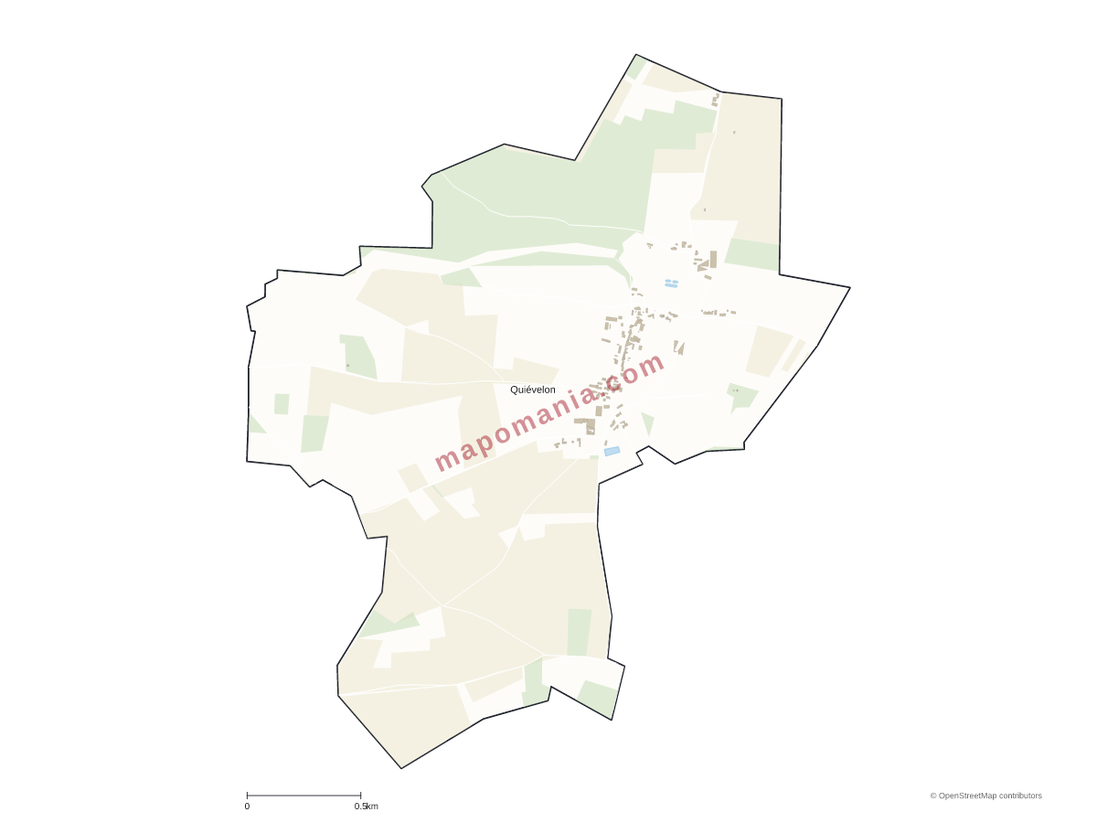 Carte de Quiévelon à personnaliser
