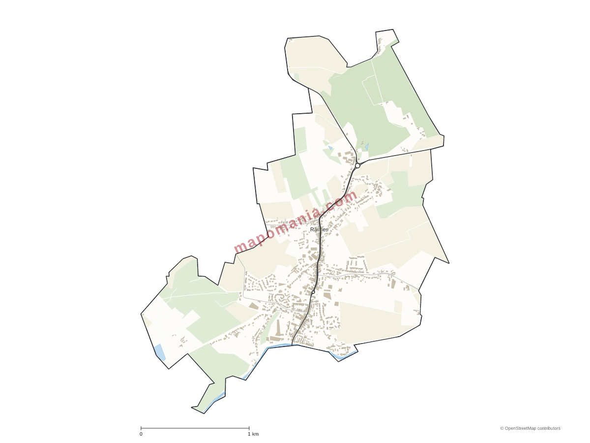 Carte de Râches à personnaliser