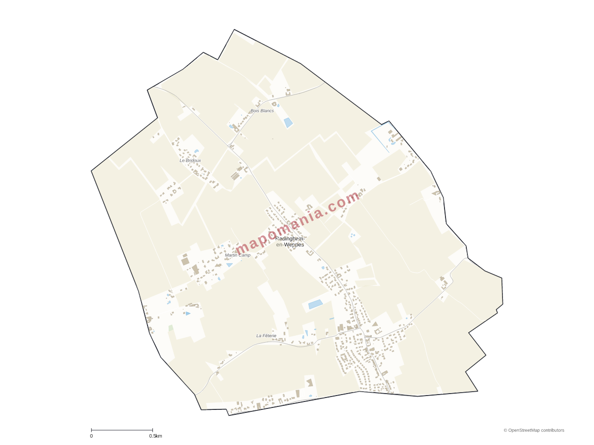 Carte de Radinghem-en-Weppes à personnaliser