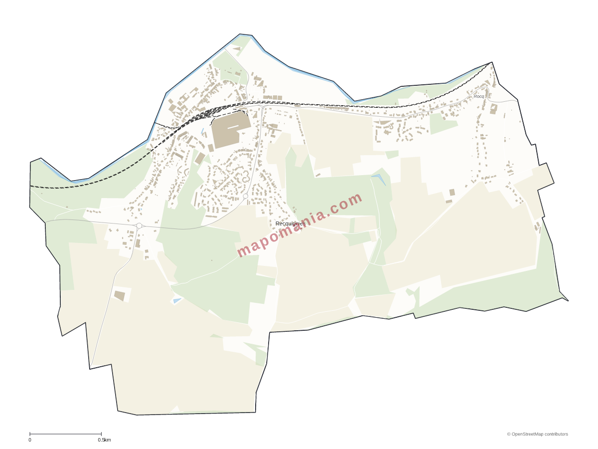 Carte de Recquignies à personnaliser