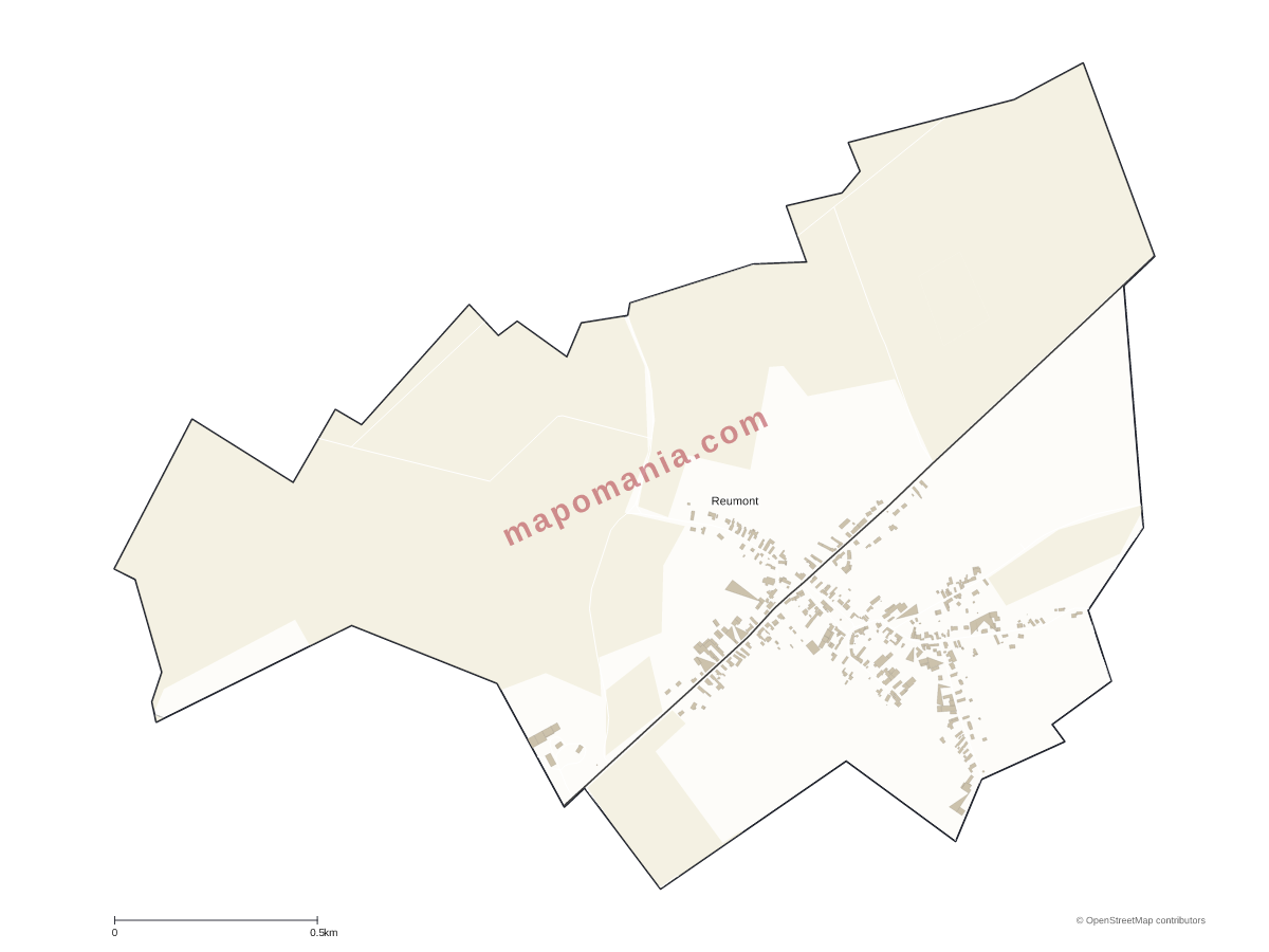 Carte de Reumont à personnaliser