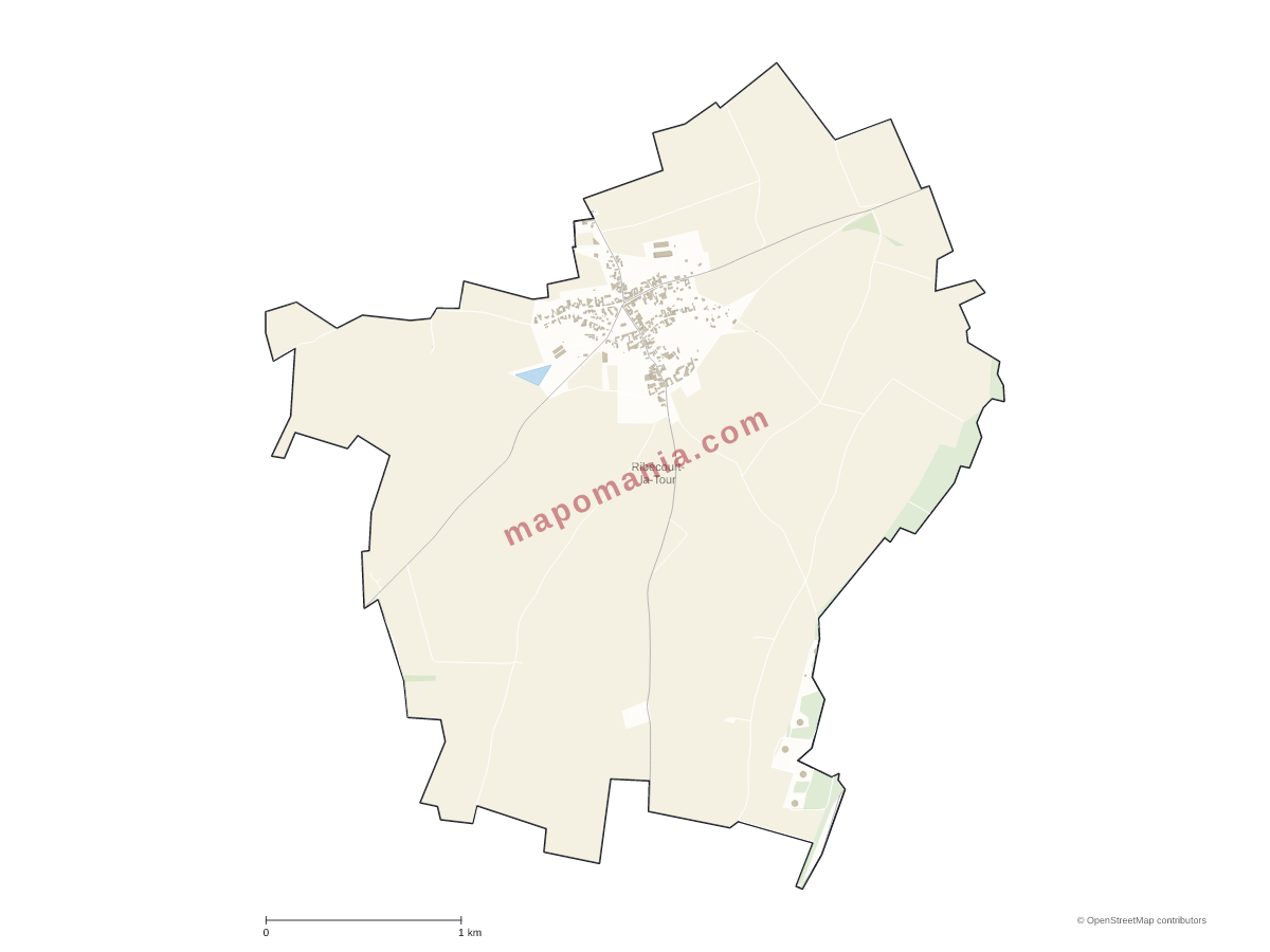 Carte de Ribécourt-la-Tour à personnaliser