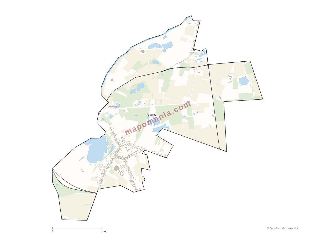 Carte de Rieulay à personnaliser