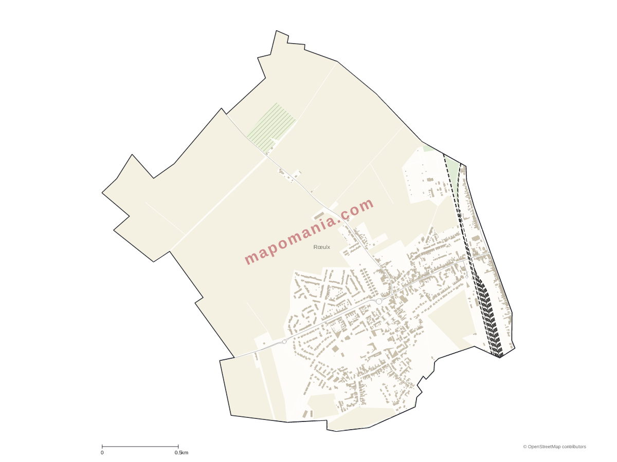 Carte de Rœulx à personnaliser