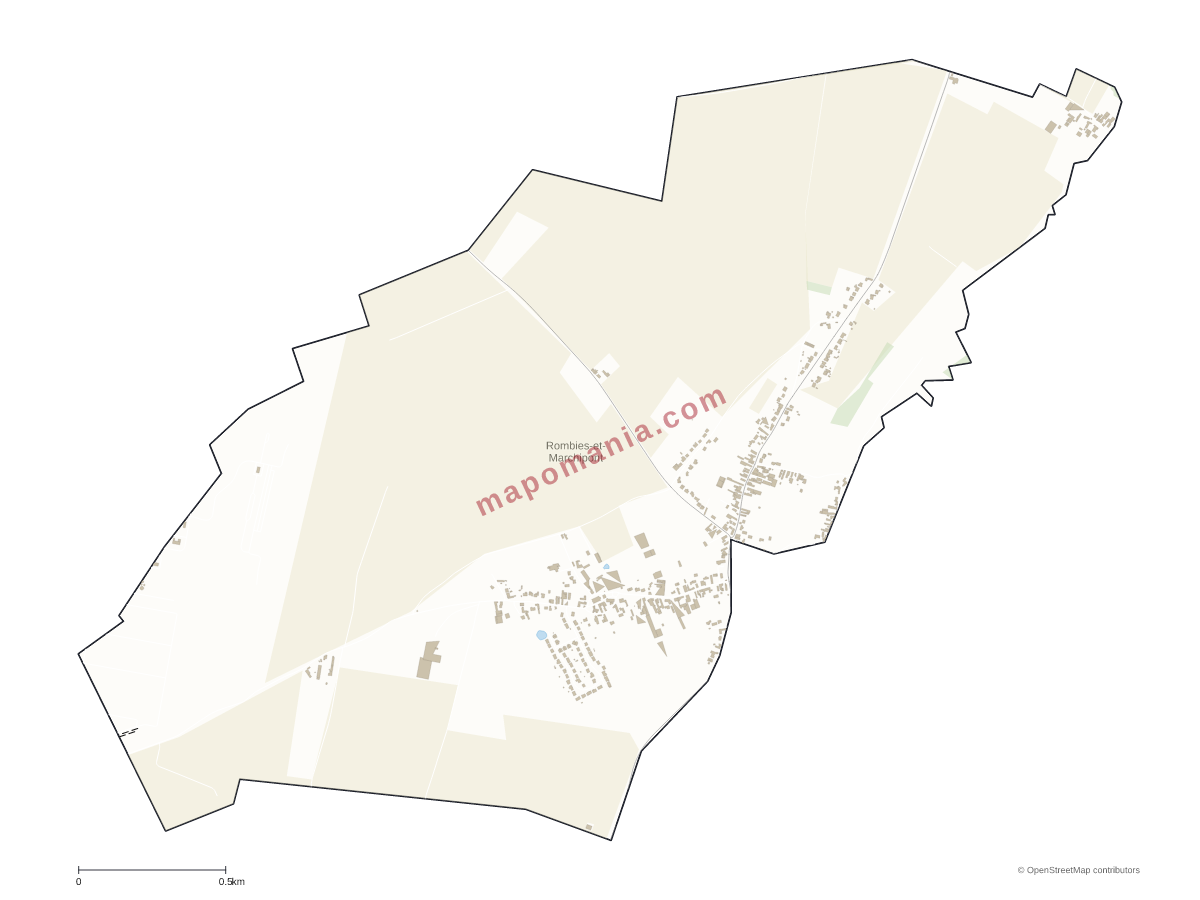 Carte de Rombies-et-Marchipont à personnaliser