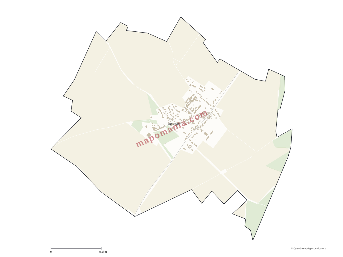 Carte de Roucourt à personnaliser