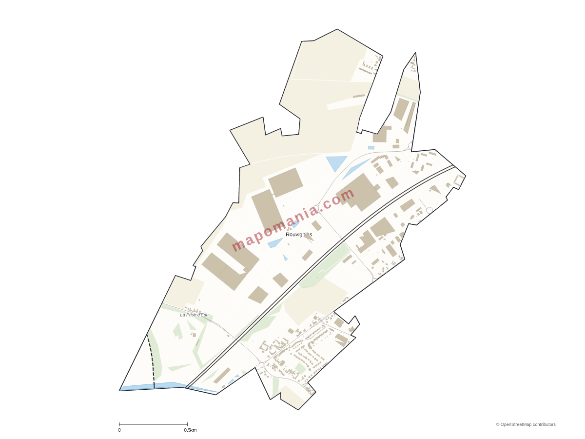 Carte de Rouvignies à personnaliser