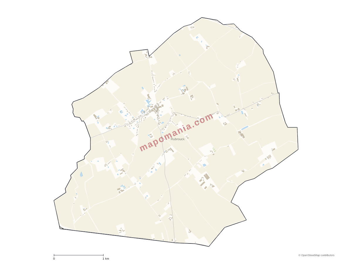 Carte de Rubrouck à personnaliser