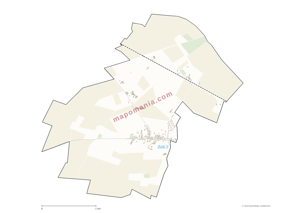 Carte de Ruesnes à personnaliser