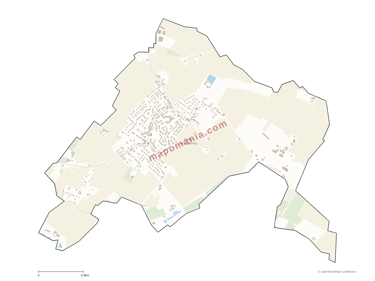 Carte de Sailly-lez-Lannoy à personnaliser