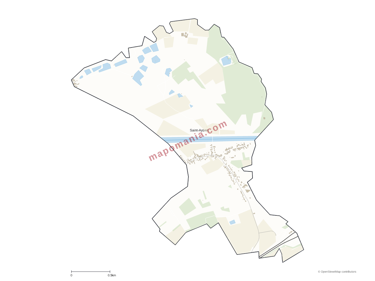 Carte de Saint-Aybert à personnaliser