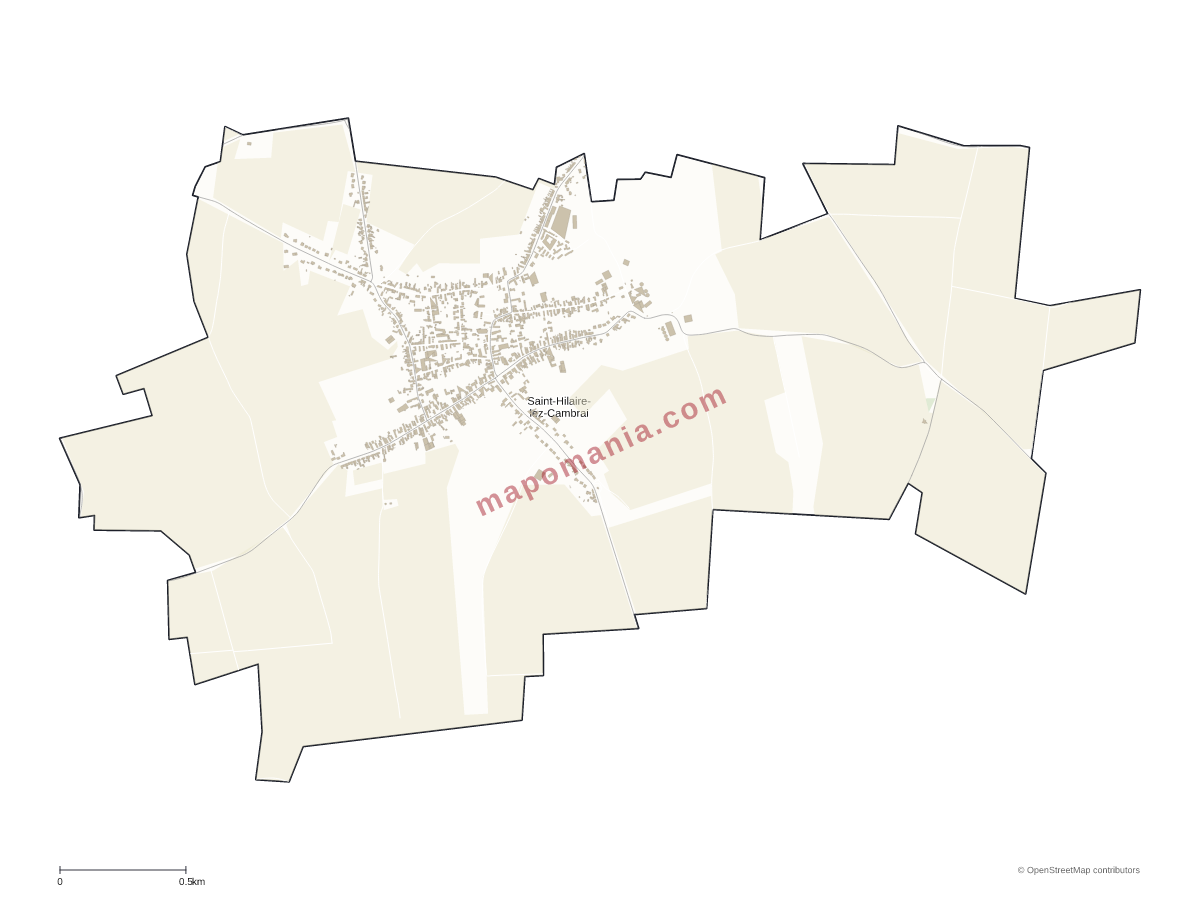 Carte de Saint-Hilaire-lez-Cambrai à personnaliser