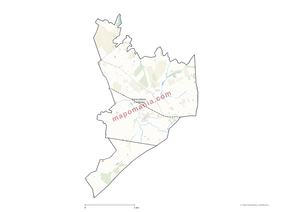 Carte de Saint-Hilaire-sur-Helpe à personnaliser