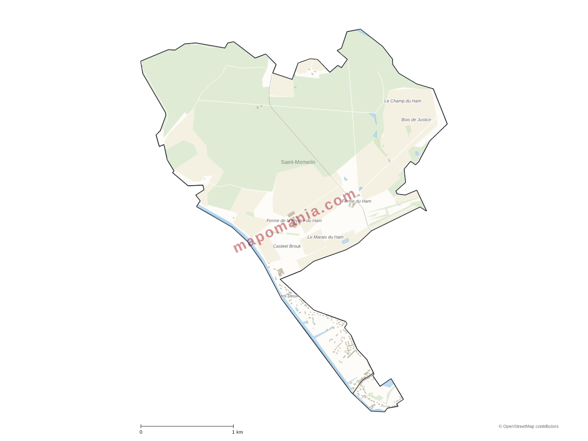 Carte de Saint-Momelin à personnaliser