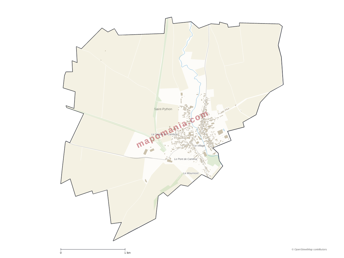 Carte de Saint-Python à personnaliser