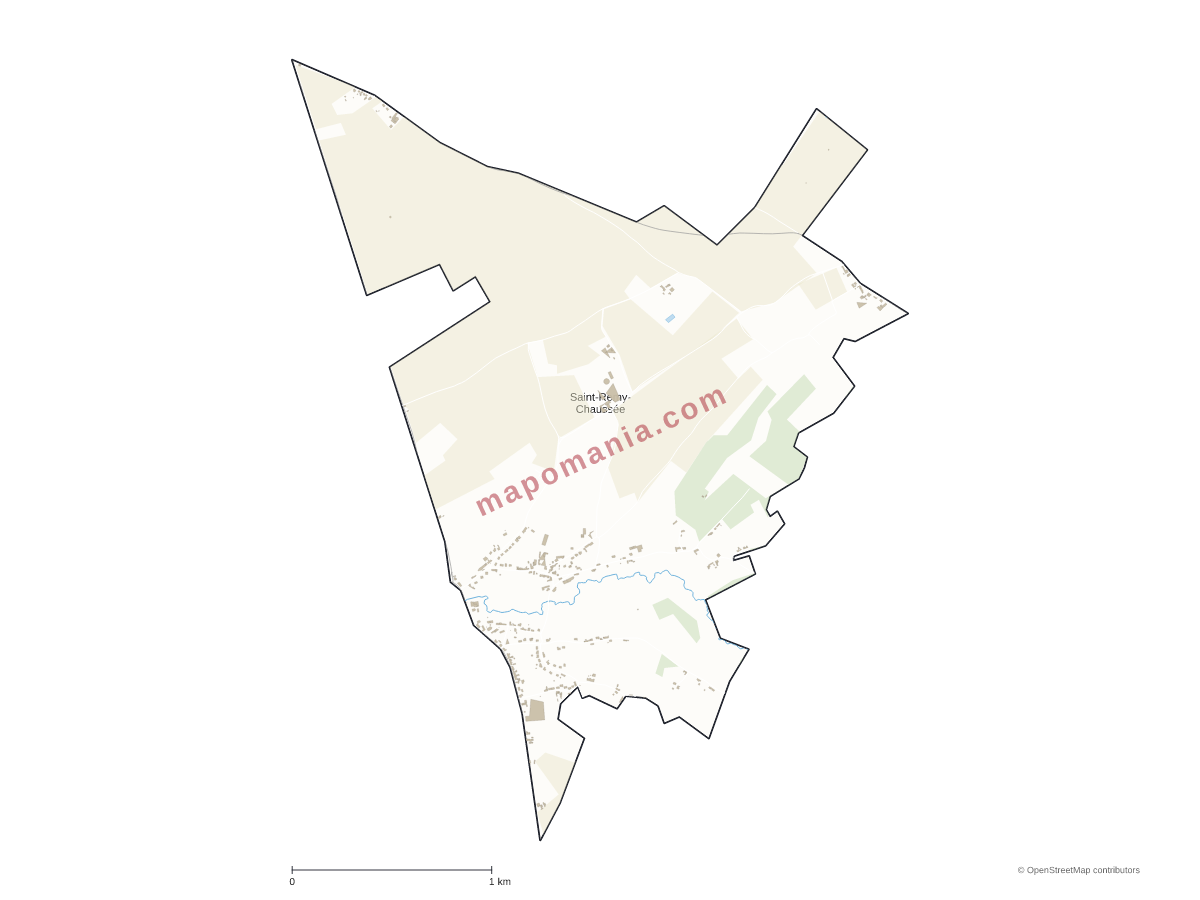 Carte de Saint-Remy-Chaussée à personnaliser