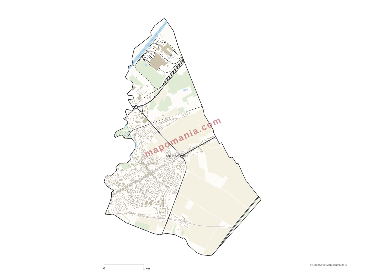 Carte de Saint-Saulve à personnaliser