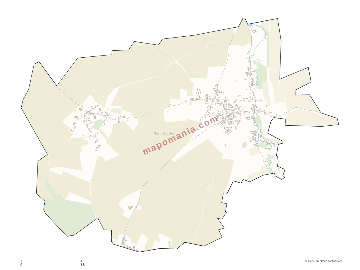 Carte de Saint-Souplet à personnaliser